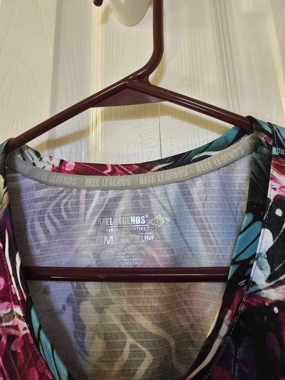 Reel Legends Multi-Color Butterfly & Abstract V-Neck Tee - Picture 2 of 3